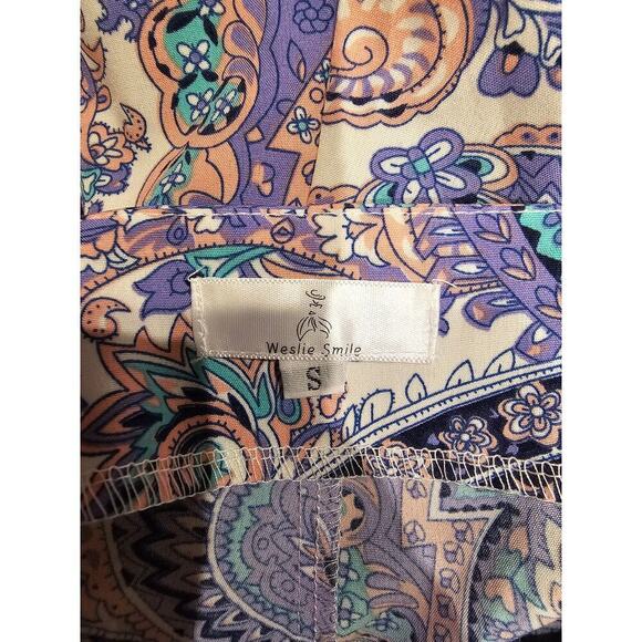 Leslie smile purple paisley skort sz small - Picture 3 of 3
